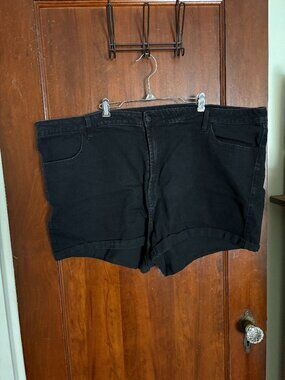 Old Navy Black Denim Shorts, Size 26, 3" Inseam